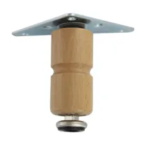 PIEDINO LEGNO PIASTRA MOBILE 200 MM CHIARO* (8