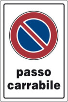 TARGA SEGNALETICA PASSO...