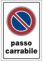 TARGA SEGNALETICA PASSO CARRABILE