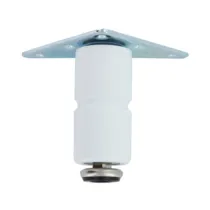 PIEDINO LEGNO PIASTRA MOBILE 200 MM BIANCO* (8