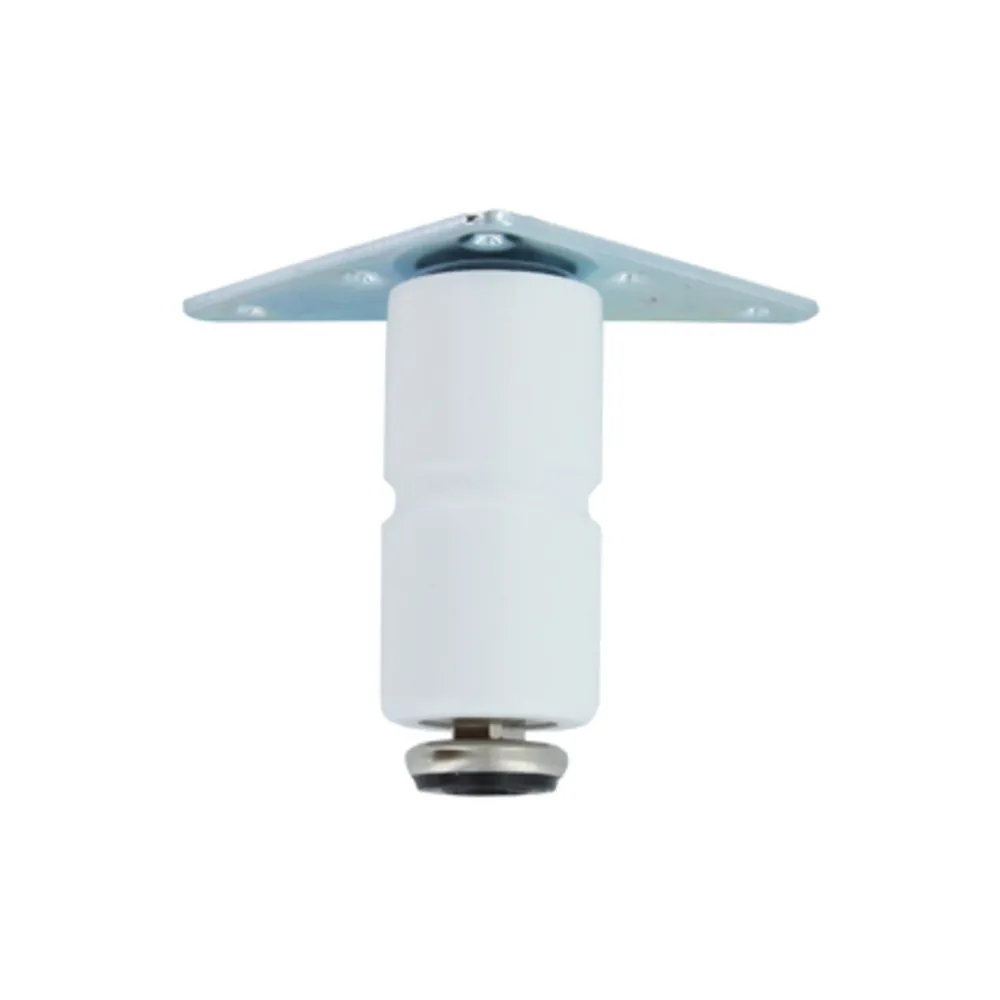 PIEDINO LEGNO PIASTRA MOBILE 200 MM BIANCO* (8