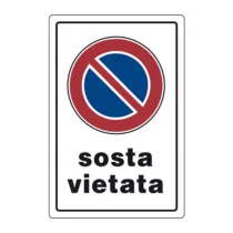 TARGA SEGNALETICA SOSTA VIETATA (10