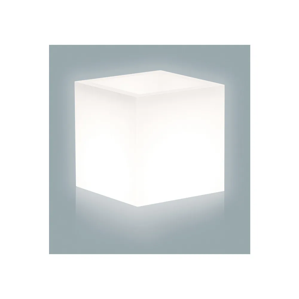 VASO CUBE BRIGHT 40X40XH40 CM BIANCO