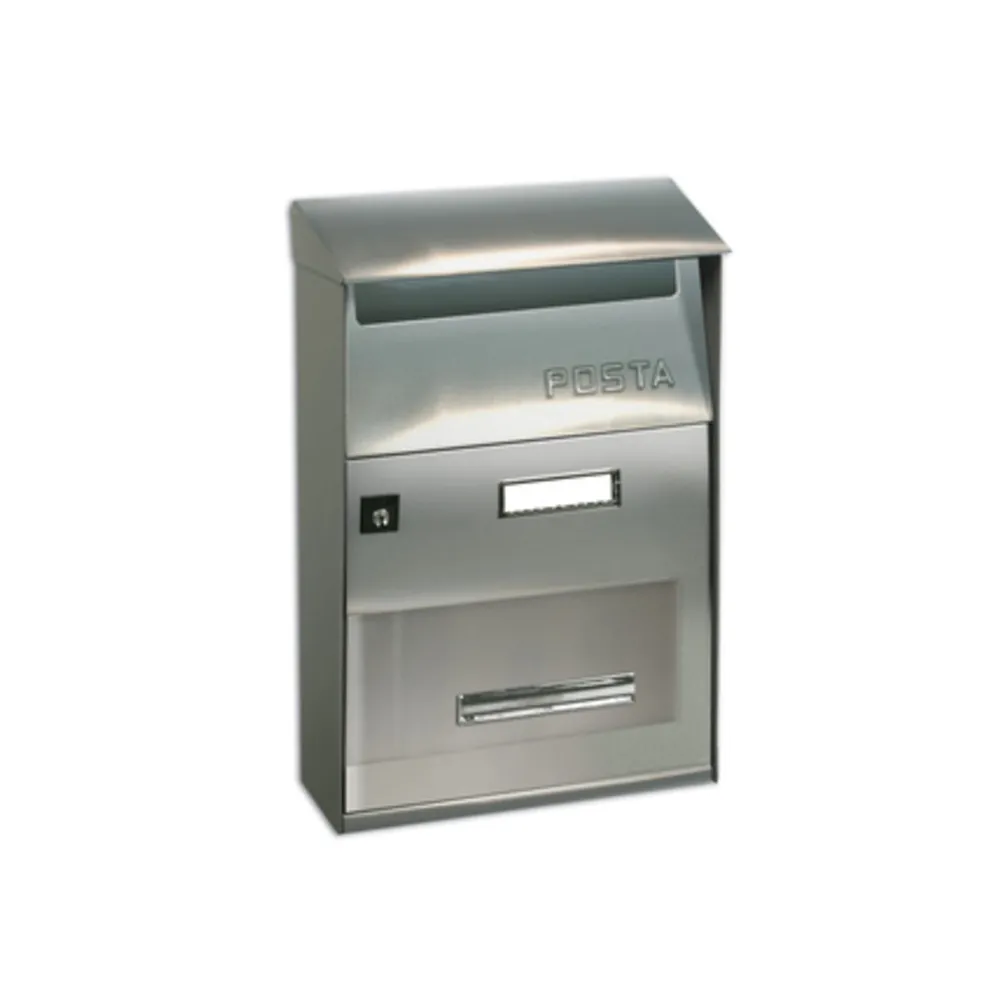 CASSETTA POSTALE ALUBOX FT INOX LISCIO 22X11X32 CASSETTA POSTALE ALUBOX FT INOX LISCIO 22X11X32