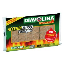 DIAVOLINA 'ACCENDIFUOCO ECOLOGICA' 28 cubi - art. 15312