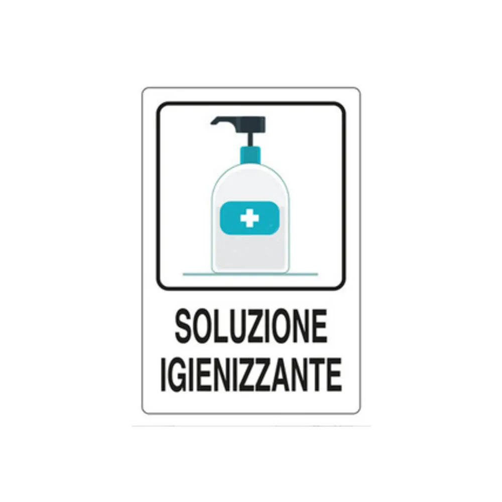 TARGA ADES. 20X30 SOLUZIONE IGIENIZZANTE (10 TARGA ADES. 20X30 SOLUZIONE IGIENIZZANTE (10
