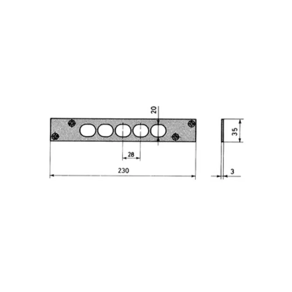 CISA 06220.00. CONTROPIASTRA SERRATURA 28 MM CISA 06220.00. CONTROPIASTRA SERRATURA 28 MM