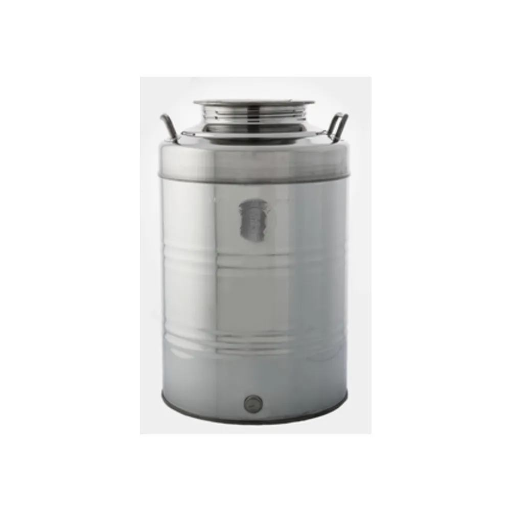 CONTENITORE ACCIAIO INOX P/OLIO 50 L AGGRAFFATO