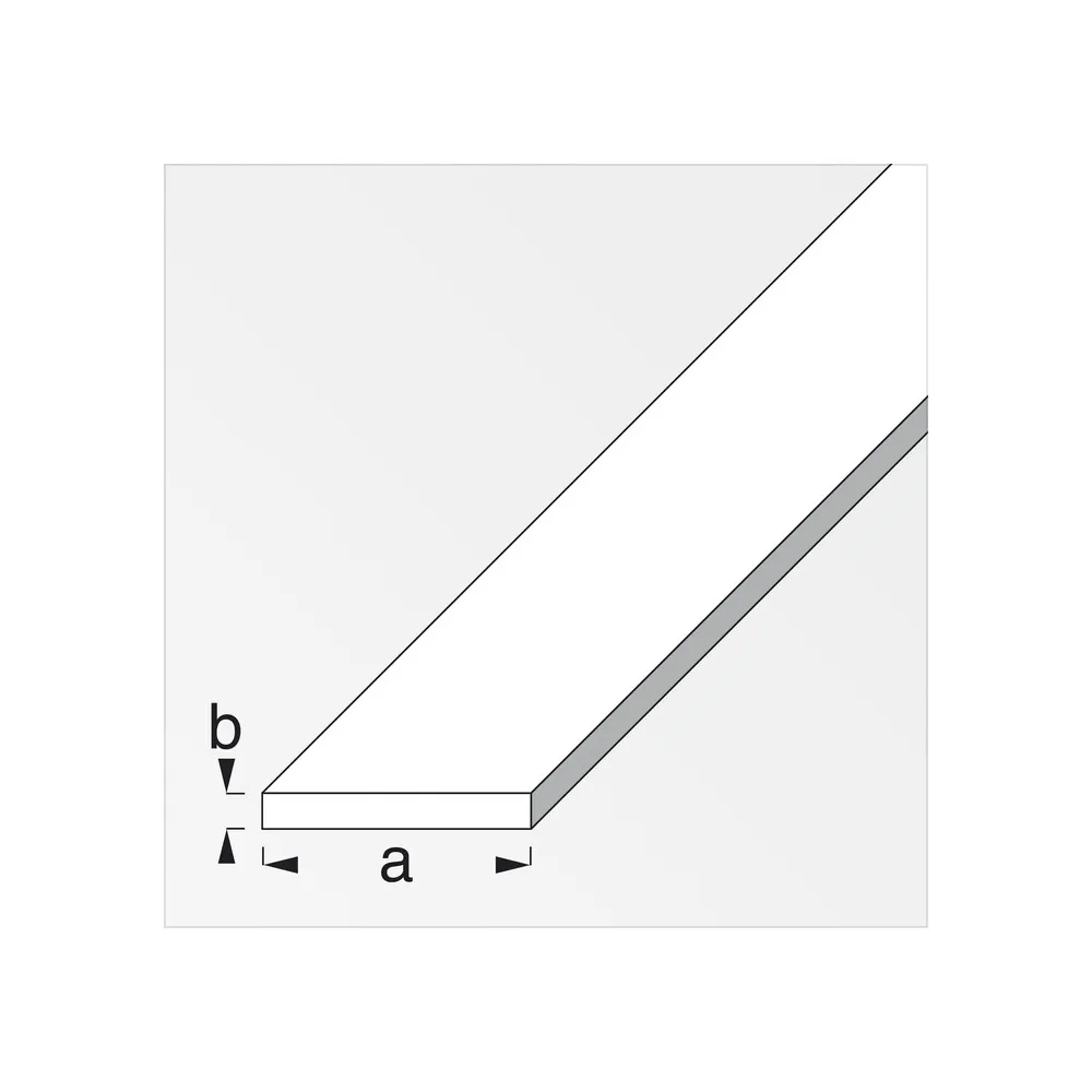 PROFILO BIANCO H.200 CM PIATTO 15X2 MM (5 PROFILO BIANCO H.200 CM PIATTO 15X2 MM (5