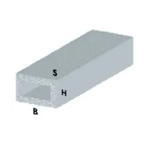 PROFILO ARGENTO H.100 CM TUBO RETTANG. 30X15X1 MM** (5