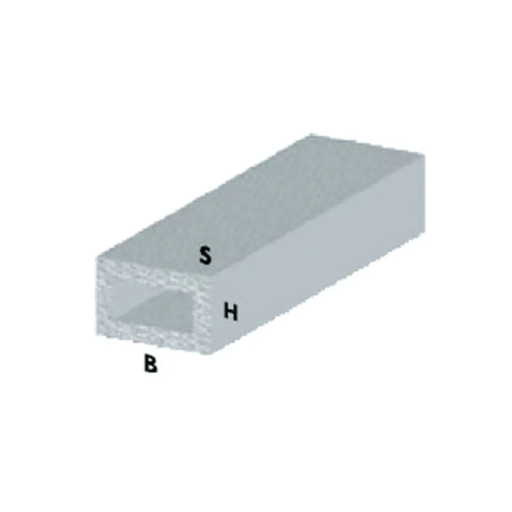 PROFILO ARGENTO H.100 CM TUBO RETTANG. 30X15X1 MM** (5