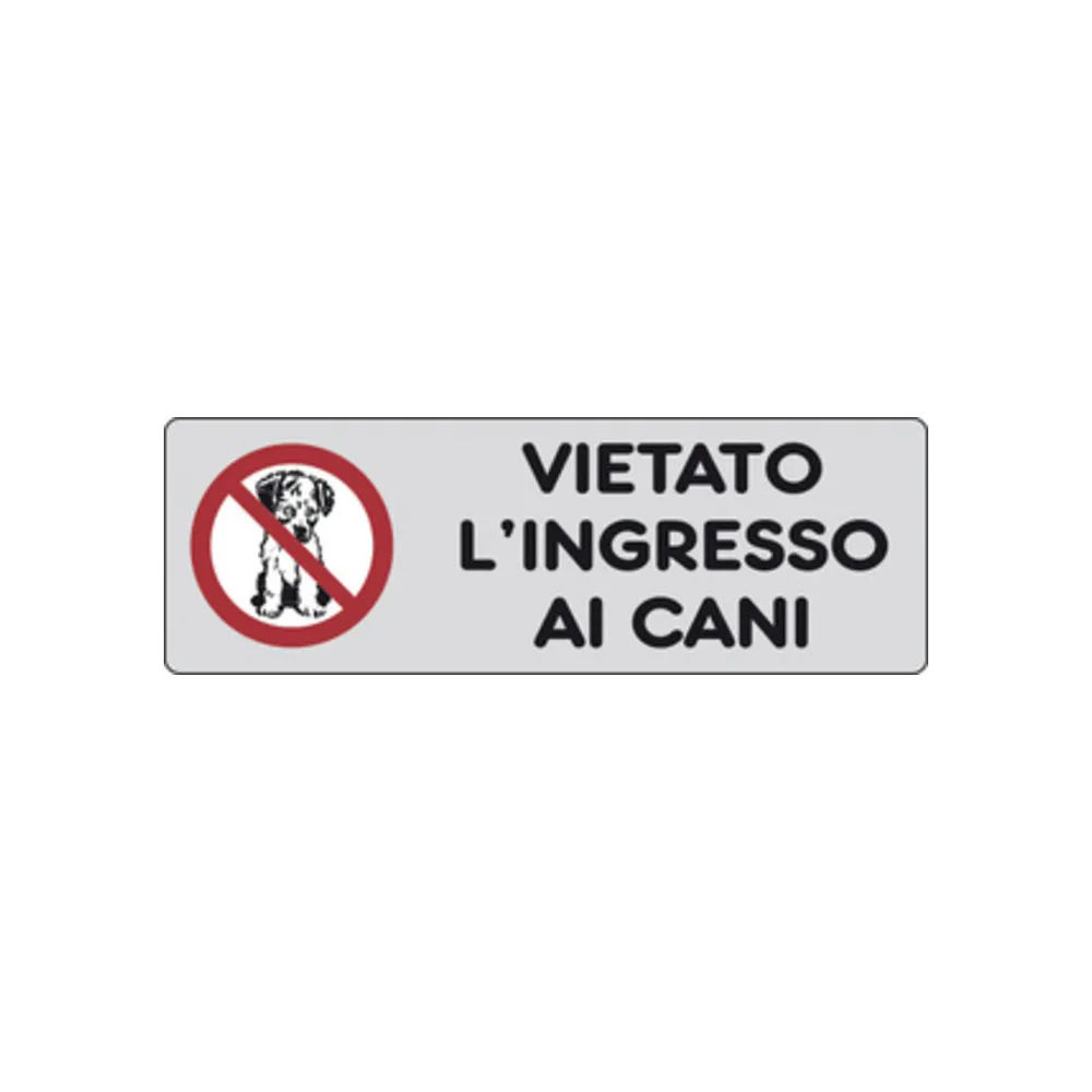 ETICHETTA ADESIVA 150X50 VIETATO LINGRESSO CANI (10 ETICHETTA ADESIVA 150X50 VIETATO LINGRESSO CANI (10