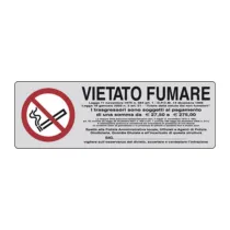 ETICHETTA ADESIVA 150X50 VIETATO FUMARE (10