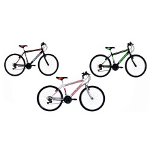 BICICLETTA UOMO 'MTB' 26 - argento/rosso