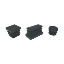 PUNTALE ALETTATO QUADRATO 35X35 MM PLAST NERO* (100