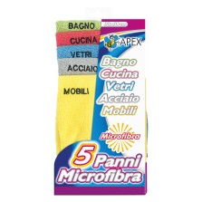 PANNI MICROFIBRA IN SET set 5 pezzi