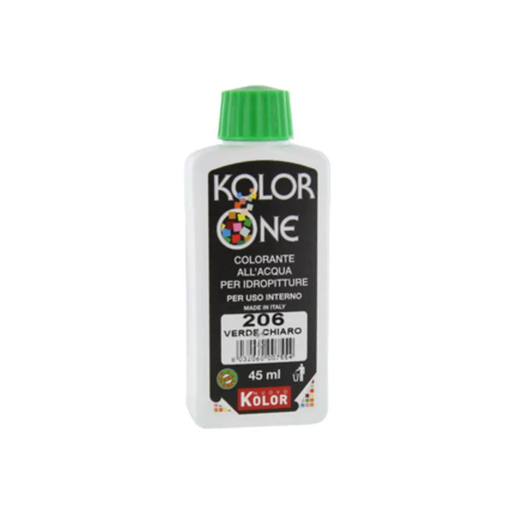 COLORANTE KOLOR ONE 45 ML VERDE CHIARO 206 (12 COLORANTE KOLOR ONE 45 ML VERDE CHIARO 206 (12
