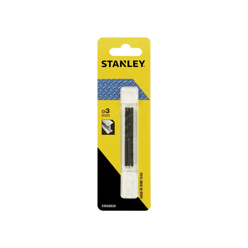 PIRANHA STANLEY STA50020 (X50020) PUNTA HSS 3 MM 3 PZ