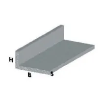 PROFILO ARGENTO H.200 CM ELLE 20X10X1 MM (5