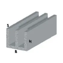 PROFILO ARGENTO H.200 CM CANALINO UU 20X10X1 MM (5