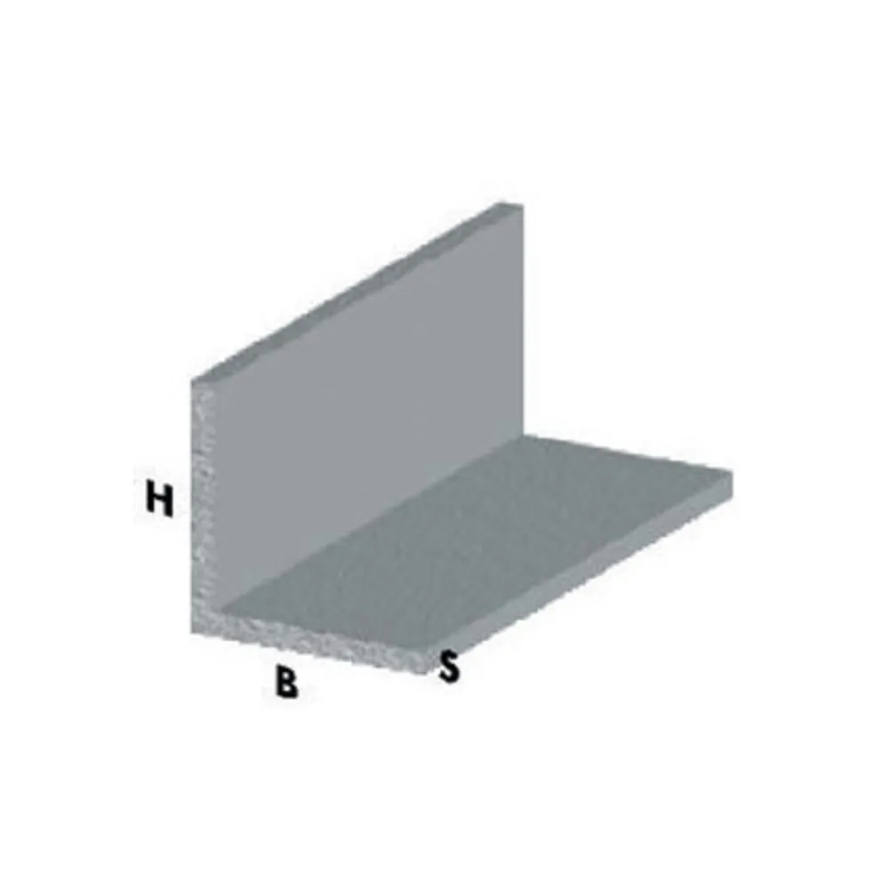 PROFILO ARGENTO H.100 CM ANGOLARE 10X10X1 MM * (5