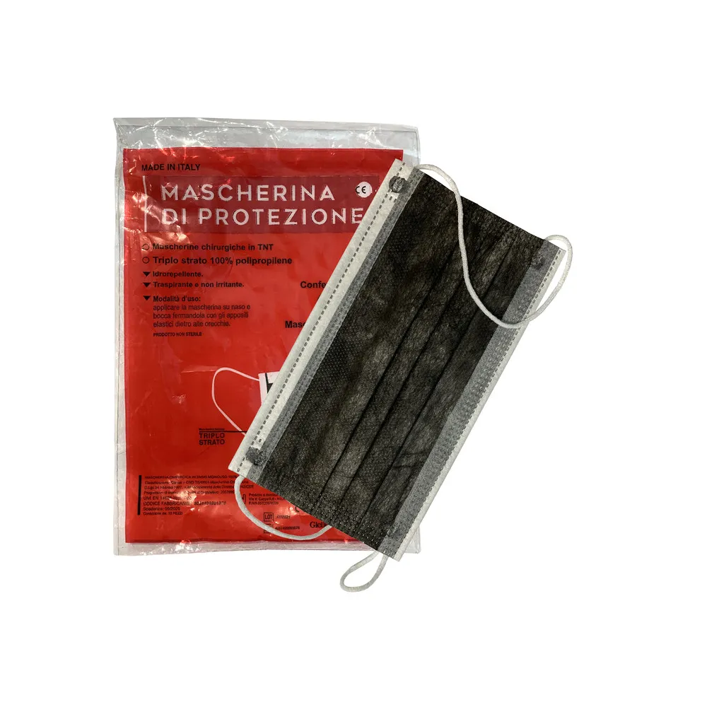 MASCHERINA CHIRURGICA COL.NERO PZ 10 (30 MASCHERINA CHIRURGICA COL.NERO PZ 10 (30