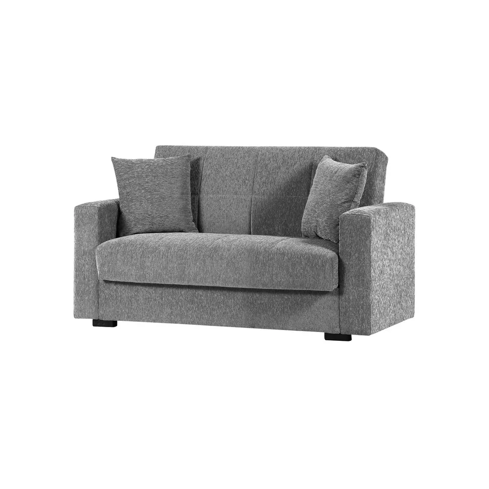 DIVANO 2 POSTI C/CASSETTONE NORA YOUNG LIGHT GRAY 108