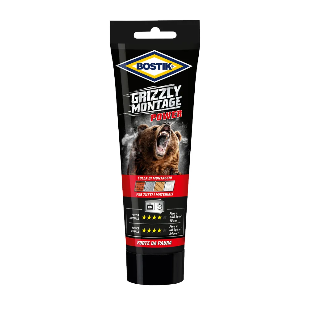 BOSTIK GRIZZLY MONTAGE POWER 250 G BIANCO TUBO BOSTIK GRIZZLY MONTAGE POWER 250 G BIANCO TUBO