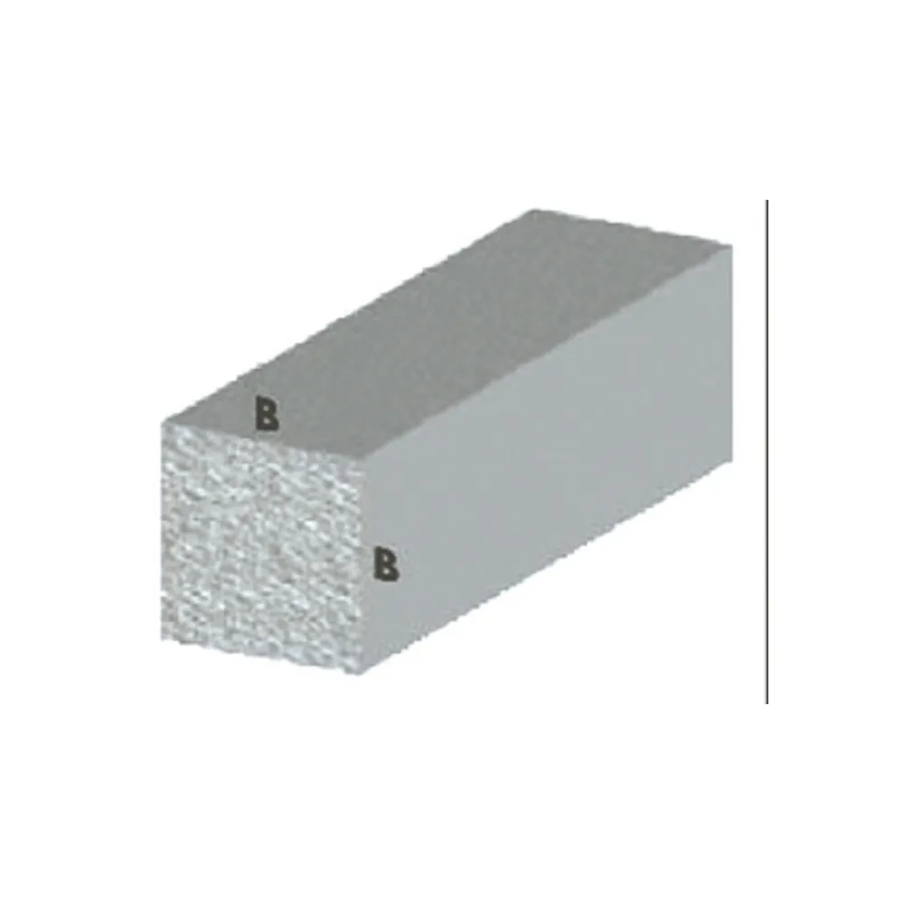 PROFILO ARGENTO H.100 CM QUADRO PIENO 10X10 MM** (5