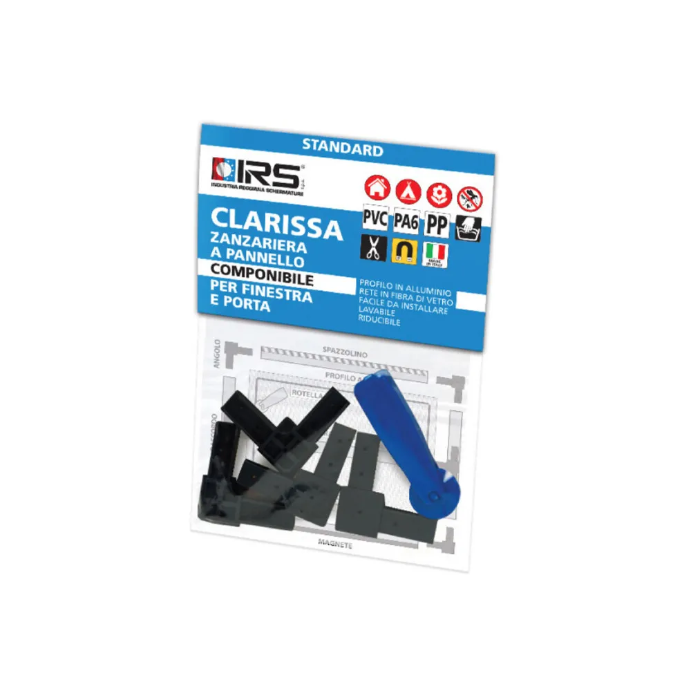 ZANZARIERA IRS CLARISSA BL 4 ANGOLI + ROTELLA ZANZARIERA IRS CLARISSA BL 4 ANGOLI + ROTELLA