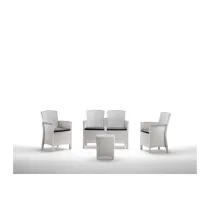 SALOTTO LIDO RESINA 4 PZ BIANCO