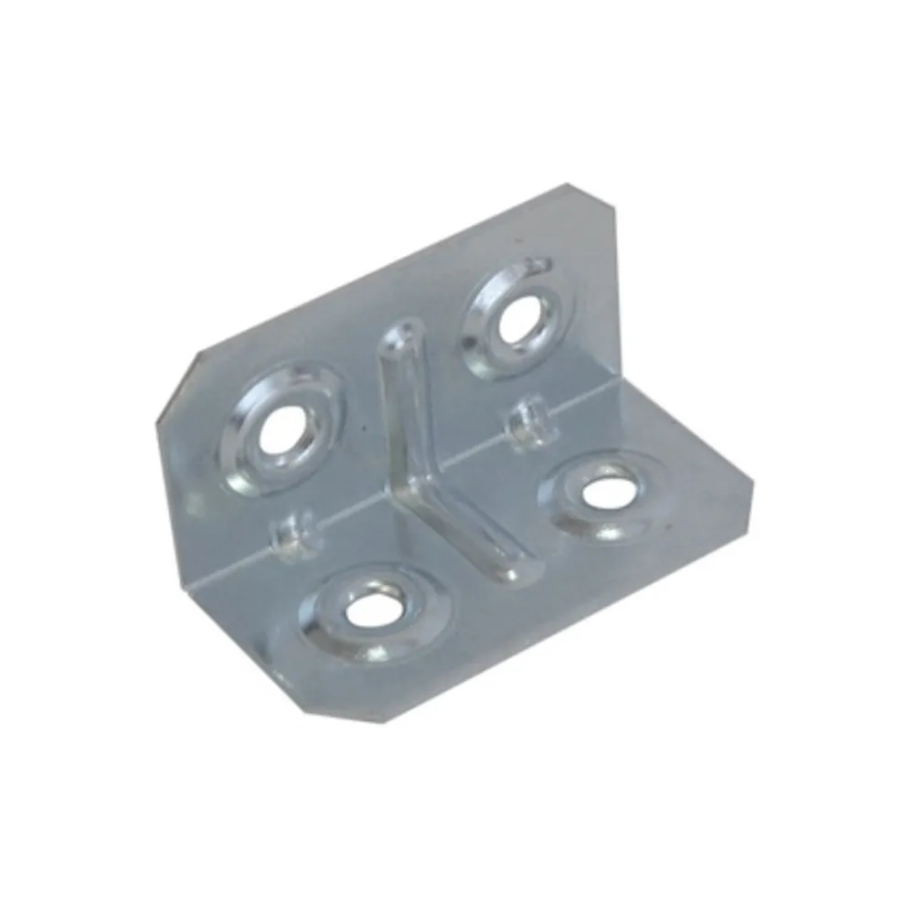 PIASTRINA QUADRA 4 FORI PIEGATA 40X20X20 MM ZINC (100 PIASTRINA QUADRA 4 FORI PIEGATA 40X20X20 MM ZINC (100