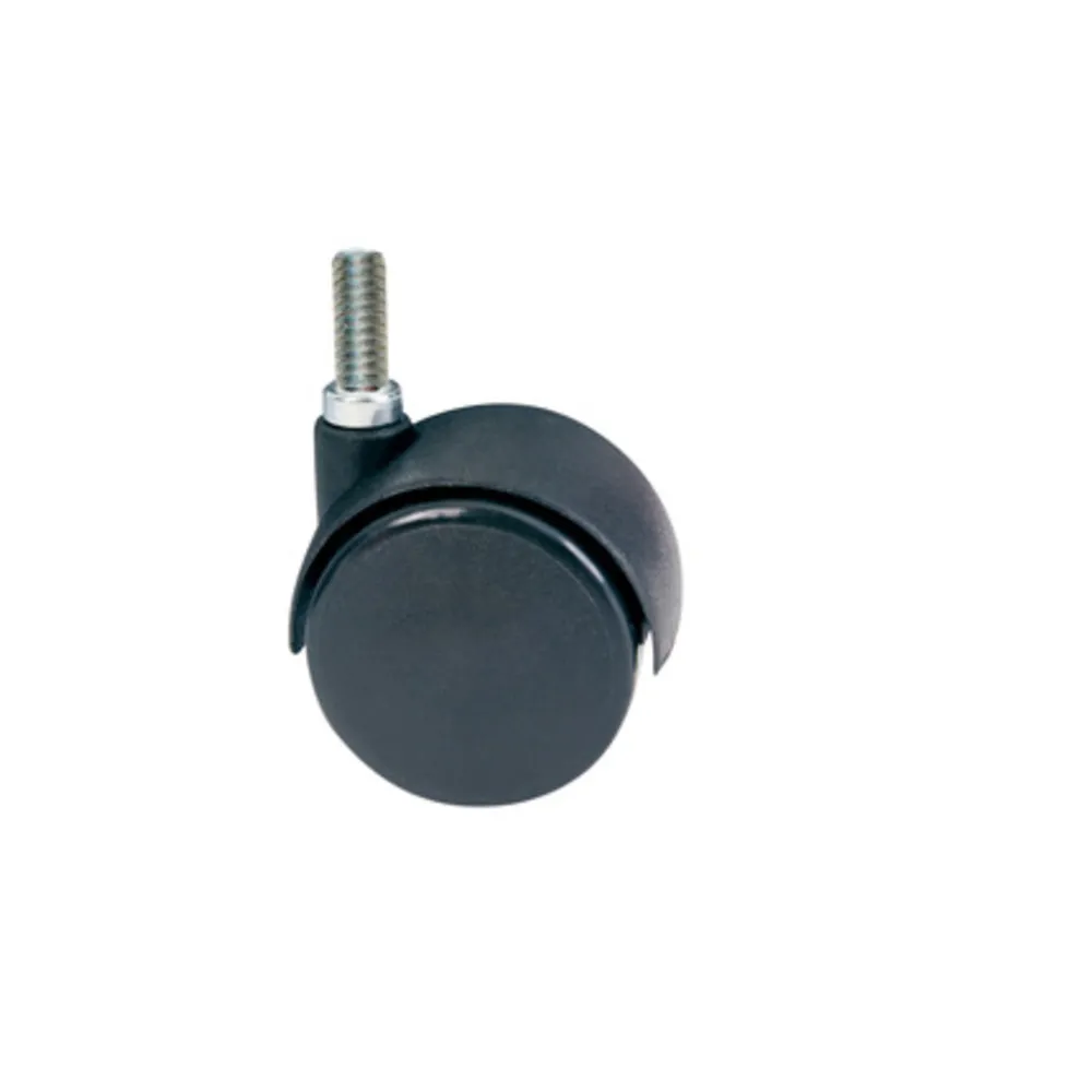 RUOTA NYLON GEMELLARE D 50 MM PERNO 8MAX12 MM* (4 RUOTA NYLON GEMELLARE D 50 MM PERNO 8MAX12 MM* (4