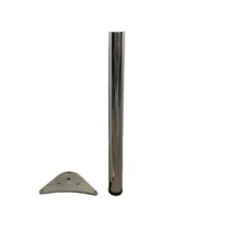 PIEDE P/TAVOLO ACCIAIO D 60XH710 MM CROMO (4