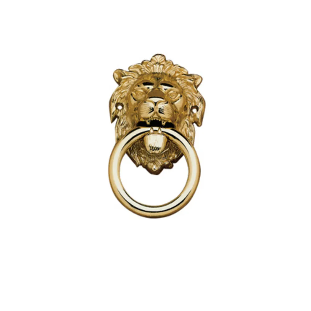 BATTENTE OTTONE LEONE C/ANELLO 155 MM LUCIDO (2