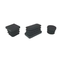 PUNTALE ALETTATO QUADRATO 20X20 MM PLAST NERO (200