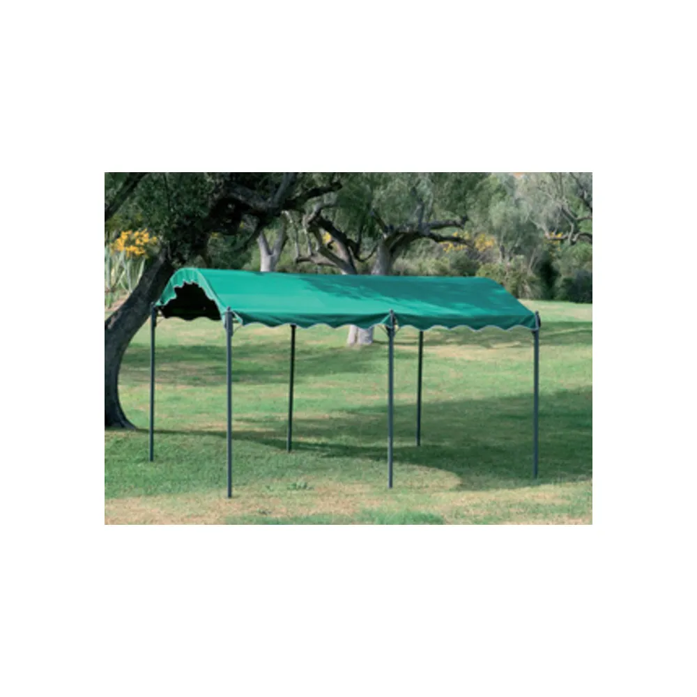 GAZEBO ACCIAIO CAR PORT 300X400CM VERDE DAMASCO