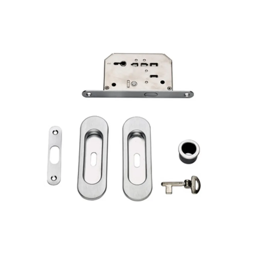 KIT MANIGLIE OVALE C/CHIAVE CRO SAT KIT MANIGLIE OVALE C/CHIAVE CRO SAT