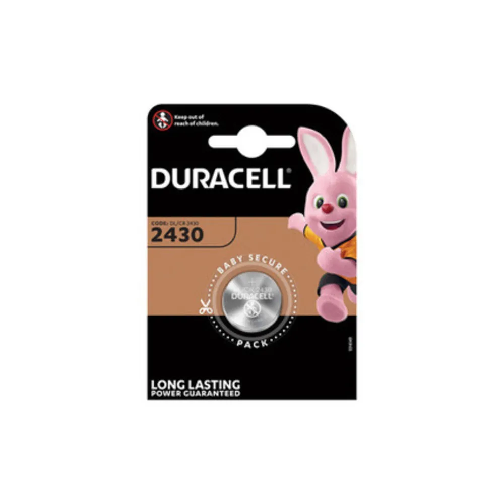 DURACELL BATTERIA A BOTTONE CR2430 BL 1 PZ (10 DURACELL BATTERIA A BOTTONE CR2430 BL 1 PZ (10