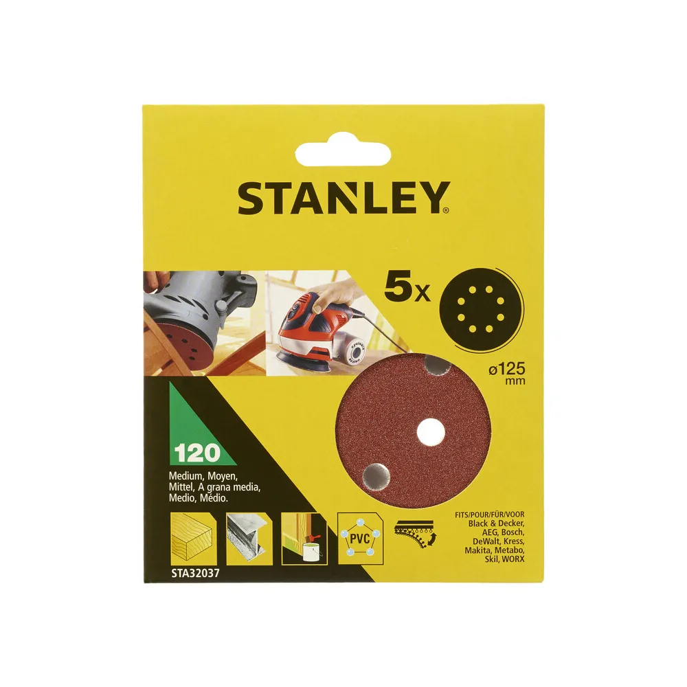 PIRANHA STANLEY STA32037 (X32037) 5 DISCHI VEL. ROT ORB. 125 GR.120