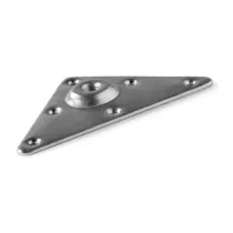 -PIASTRA FE.ZINC. X PIEDINI LEGNO FORO M10 (200