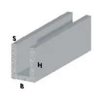 PROFILO CROMO H.100 CM CANALINO U 10X11