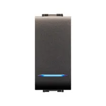 LIFE 4018 PULSANTE UNIPOLARE ILLUMIN.LE GRIGIO AN (12