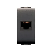 LIFE 4084 PRESA TELEFONICA RJ11 PLUG 6/4 GRIGIO ANT (12