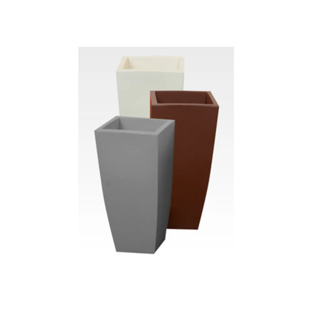 VASO STILO SQUARE 40X40XH90 CM GHIACCIO VASO STILO SQUARE 40X40XH90 CM GHIACCIO