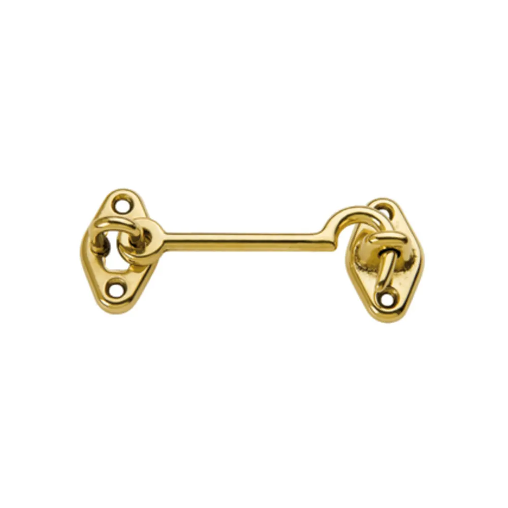 GANCIO FERMAFINESTRA OTTONE LUCIDO 80 MM** (25 GANCIO FERMAFINESTRA OTTONE LUCIDO 80 MM** (25