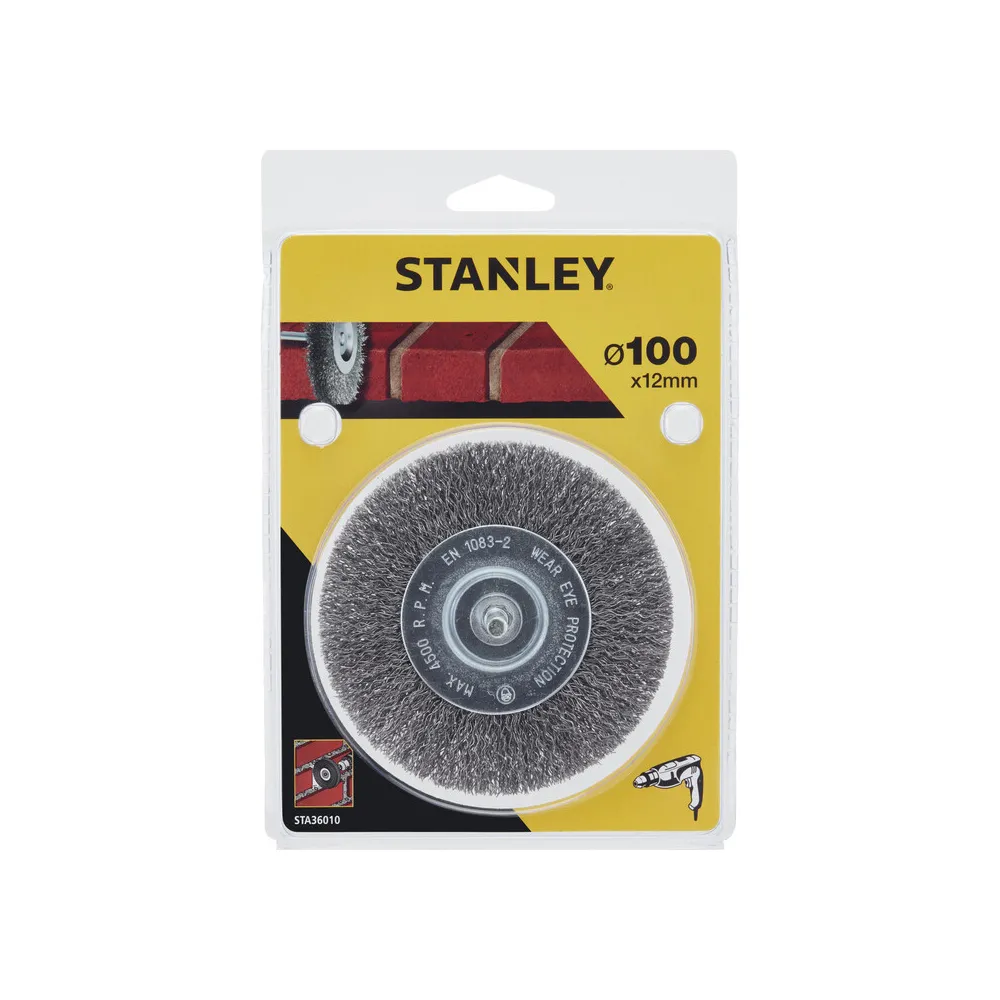 PIRANHA STANLEY STA36010 (X36010) SPAZZOLA ACCIAIO CIRCOL. D.100