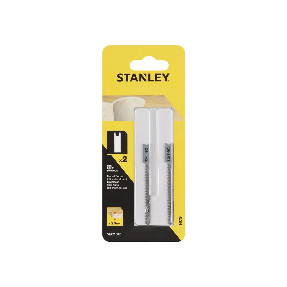 PIRANHA STANLEY STA21002 (X21043) 2 LAME LEGNO RETT.T/FINE ATT AD U