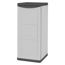 ARMADIO BASSO PORTA BOMBOLA 'COLONNA' cm 40 x 45 x h.91 - grigio/nero