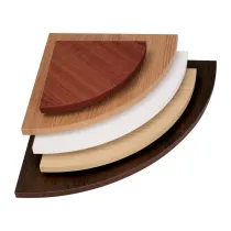 MENSOLA ANGOLO SQUADRATA NOCE 25X25X1